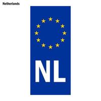 EU country identifier. blue band on license plates vector