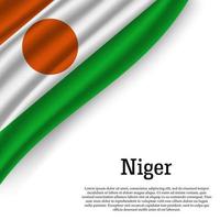 waving flag of Niger vector