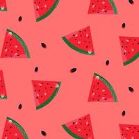 Fresh summer watermelon seamless pattern, fresh sweet fruit on summer day, find fill pattern on swatches vector