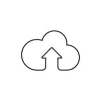 Cloud upload data icon vector