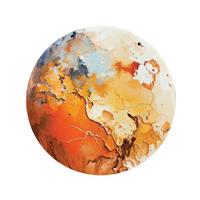 Watercolor mars planet vector