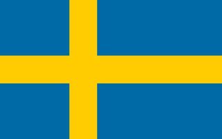 Sweden Simple flag Correct size, proportion, colors. vector