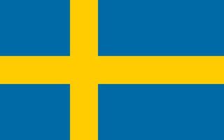 Sweden Simple flag Correct size, proportion, colors. vector