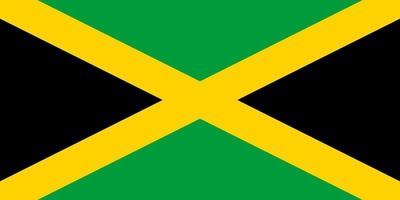 Jamaica sencillo bandera correcto tamaño, proporción, colores. vector