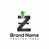 Power button Template On Z Letter. Power button Logo Design Concept vector