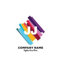 JJ initial logo With Colorful template vector