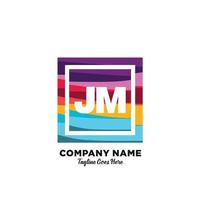 JM initial logo With Colorful template vector