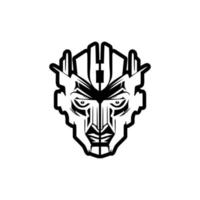 Robot logo in black and white vector format.