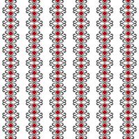 black and red ethnic pattern vector