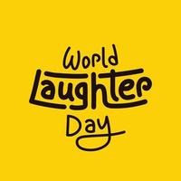 World laughter Day Vector Illustration for greeting card, poster, banner, social media post. Smile day logo.