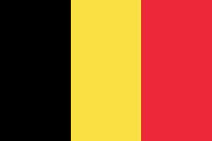 Bélgica sencillo bandera correcto tamaño, proporción, colores. vector