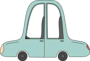 Vector cartoon machine,flat icon car, auto side view