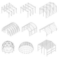 metal construcciones conjunto vector