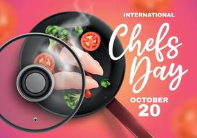 International Chefs Day Composition vector