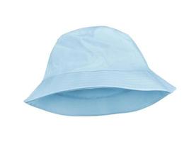 blue bucket hat isolated on white background photo