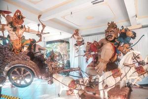 Ogoh-ogoh is a Balinese traditional giant puppet made of bamboo and paper mache, representing evil spirits. It's paraded around before the Nyepi Day to ward off negativity. photo