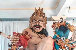 Ogoh-ogoh is a Balinese traditional giant puppet made of bamboo and paper mache, representing evil spirits. It's paraded around before the Nyepi Day to ward off negativity. photo