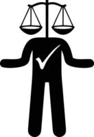 Scale balance icon symbol design, Illustration of the law balance icon vector image. EPS 10