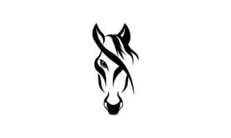logo de caballo negro vector