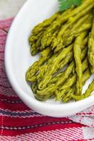 green beans asparagus ready to eat healthy meal food snack on the table copy space food background rustic top view keto or paleo diet veggie photo