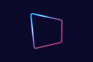 Neon frame with lights effects. Shining banner vector