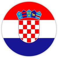 croatia Simple round flag . Vector illustration