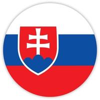 slovakia Simple round flag . Vector illustration