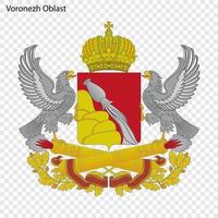 Emblem of  province of Russia vector