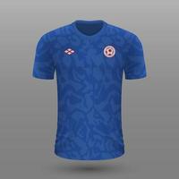 realista fútbol camisa , Inglaterra lejos jersey modelo para fútbol americano equipo. vector
