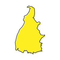 Simple outline map of Tocantins is a state of Brazil. Stylized l vector
