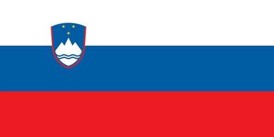 Slovenia Simple flag Correct size, proportion, colors. vector