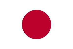 japan Simple flag Correct size, proportion, colors. vector
