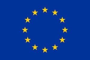 europe union Simple flag Correct size, proportion, colors. vector
