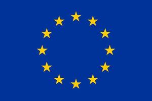 europe union Simple flag Correct size, proportion, colors. vector