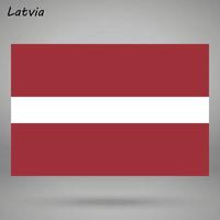 latvia simple flag isolated . Vector illustration