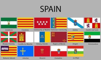 todas banderas provincias de España vector