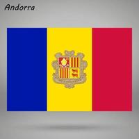 andorra simple flag isolated . Vector illustration