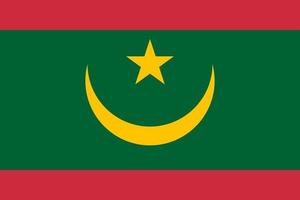 Mauritania Simple flag Correct size, proportion, colors. vector