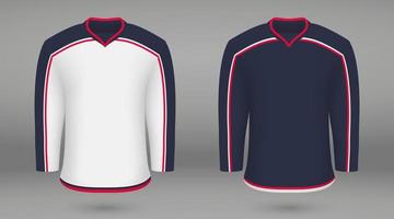 Shirt template forice hockey jersey vector