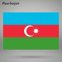 azerbaijan simple flag isolated . Vector illustration