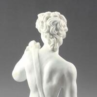 Retro white figurine David Italian Renaissance David Michael Angelo Sculptor Italy figurine Plaster nude David Statue David love photo