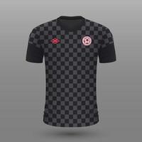 realista fútbol camisa , Croacia lejos jersey modelo para fútbol americano equipo. vector