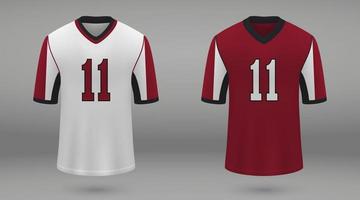 Realistic american football jersey vector