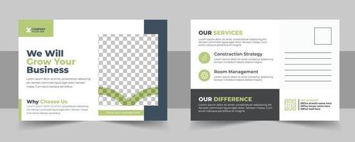 Corporate postcard design template. amazing and modern postcard design. stylish corporate postcard design. vector