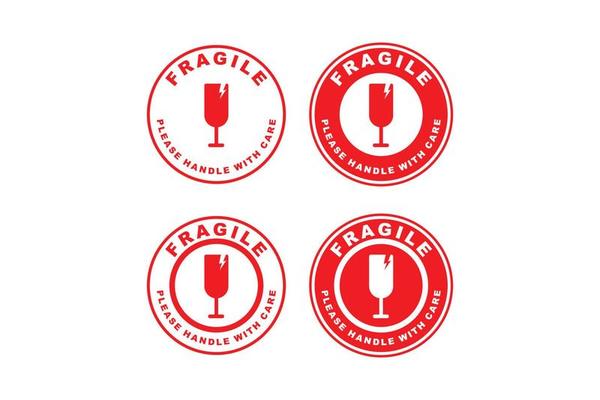 Fragile sticker design