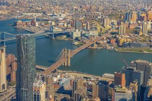 Manhattan city skyline cityscape of New York from top view photo