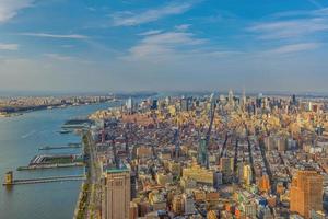 Manhattan ciudad horizonte paisaje urbano de nuevo York desde parte superior ver foto