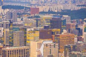 Downtown Seoul city skyline, cityscape of South Korea