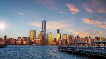 Manhattan city skyline cityscape of New York from New Jersey photo