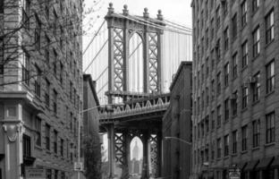 Manhattan Bridge in New York City in USA photo